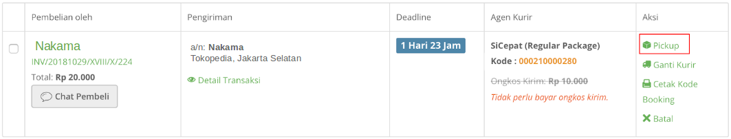 Apa Keuntungan Menggunakan Fitur Sicepat Pick Up Awb Otomatis Dan Non Tunai Tokopedia Care