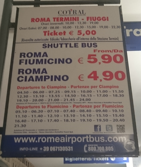 Как добраться в Рим из аэропорта Фьюмичино